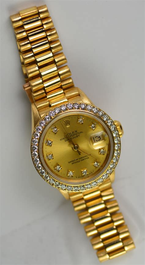 all gold rolex with diamonds.